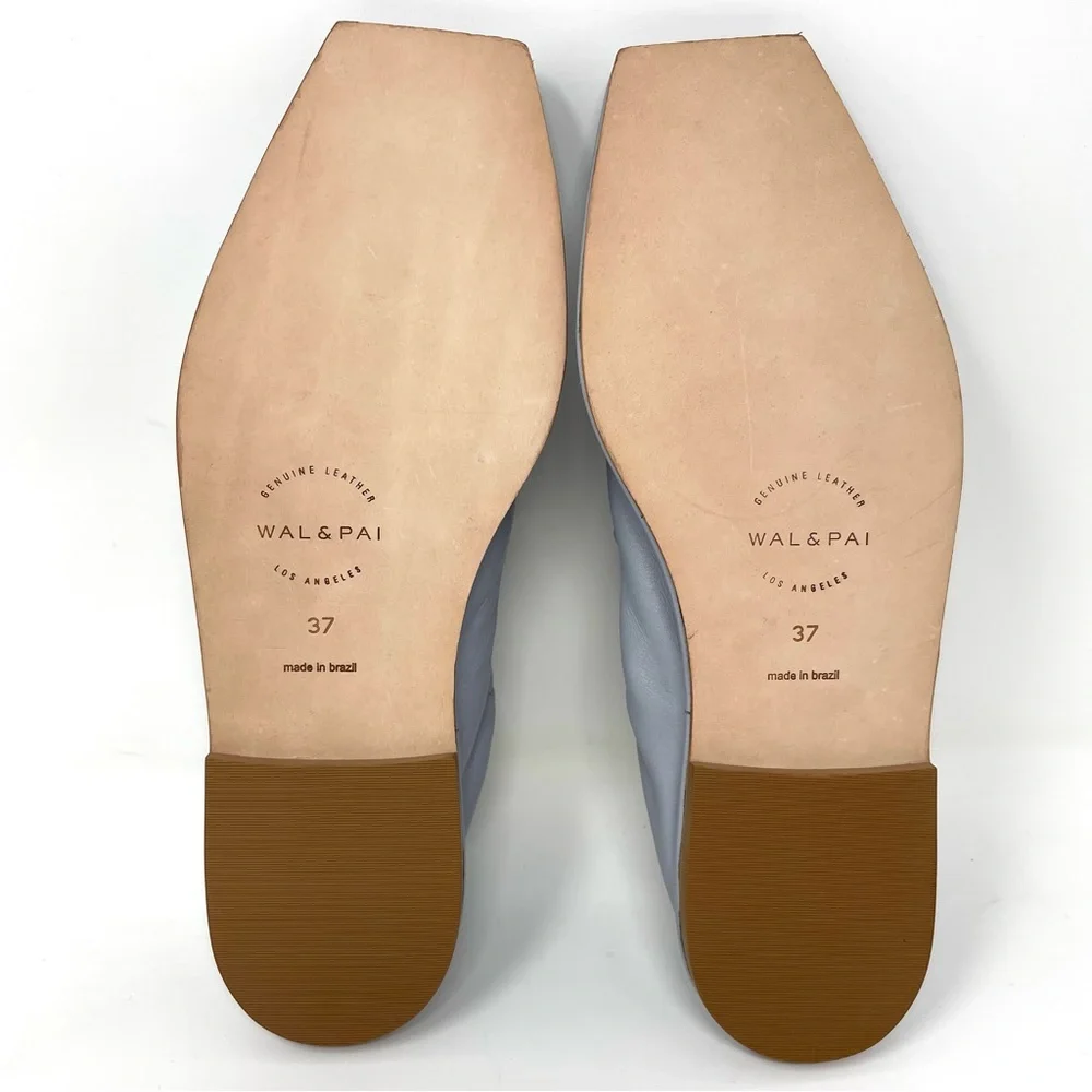 Wal & Pai Malaga Flat Modern Loafer in Concrete Nappa Size 37 New in Box